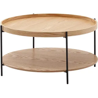 Wohnling Couchtisch WL6.491 Eiche 78 x 40 x 78 cm