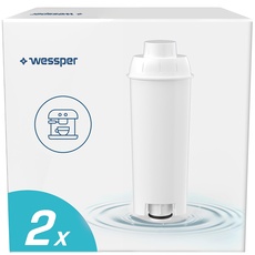 Wessper Wasserfilter Kartuschen Aqua Lunga Kompatibel mit Delonghi Kaffeevollautomat DLSC002, SER3017 & 5513292811 - ECAM, ESAM, ETAM, SECAM - 2er Pack