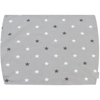 HOBEA-Germany Baby-Lagerungsbezug für Stillkissen XXL Lagerungskissen Schwangerschaftskissen Seitenschläferkissen groß (Sternenmuster grau)