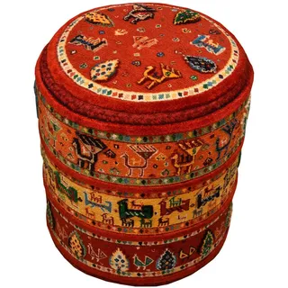 Cazaris Pouf , Textil , orientalisch , Füllung: Styroporkugeln , 40x50x40 cm , Care & Fair, AZO-frei , Indoor , Wohnzimmer, Sessel, Hocker & Hockerbänke, Poufs