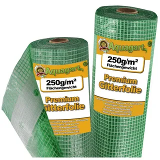 Aquagart 5m Gitterfolie, Gartenfolie, Gewächshausfolie, Frühbeetfolie 1,5m breit