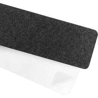 Quest Stufenmatte Treppenteppich 76x20 cm rutschfest - Schwarz | Selbstklebender Stufenteppich, geräuschdämpfend & komfortabel, schützt Holz-, Laminat- & Steintreppen, pflegeleicht, innen