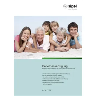 Sigel Patientenverfügung, DIN A4, 1 Set