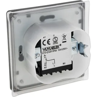 ChiliTec 23238 MILOS Wechsel-Schalter IP44 250V/ 10A, inkl. Rahmen, UP, anthrazit