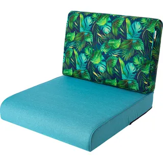Gartenkissen "Nel" (60×60/60×39 cm) 2-teiliges Sitz | palettenkissen, gartenmöbel, hollywoodschaukel | HobbyGarden - Blau