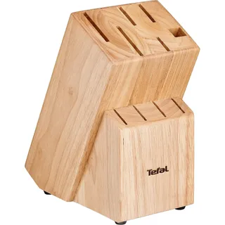 Tefal Messerblock aus Holz ohne Messer, 10 Steckplätze, Universal-Messerblock, Limited Edition, Naturholz