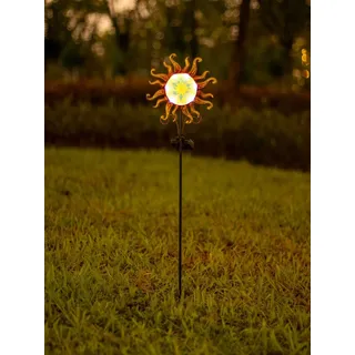 NORTHPOINT LED Solar Gartenstab Solarstecker Außenbereich mit Dämmerungssensor Sonne