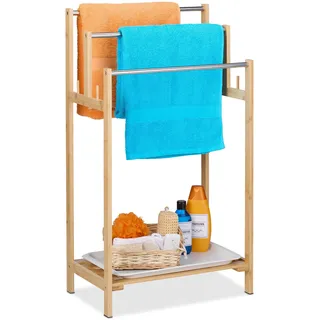 Relaxdays Handtuchhalter freistehend Bronze 51x90x30,5 cm