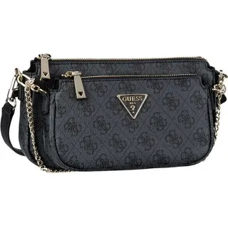 GUESS Noelle II Double Pouch Crossbody Bag coal Logo - Schultertasche in grau