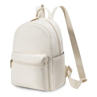 LOVEVOOK Rucksack Damen Klein, Wasserdicht Kleiner Rucksäcke Handtasche Elegant, Mini Damenrucksack City Rucksack Tagesrucksack Modern Rucksacktasche damen 2 in 1 für Schule Reise Arbeit, Beige