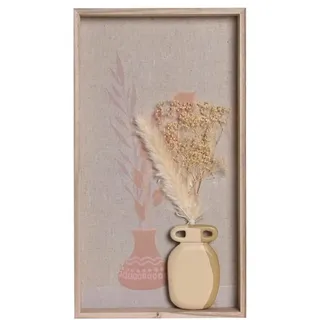 DKD Home Decor Wanddeko Boho der Marke, Beige, aus Holz (22,5 x 3 x 40,5 cm)
