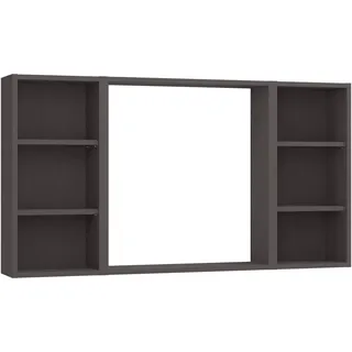 Held Wandspiegel , Grau , Glas, Holzwerkstoff , rechteckig , 120x64x18 cm , Made in Germany , Badezimmer, Badezimmerspiegel, Badspiegel
