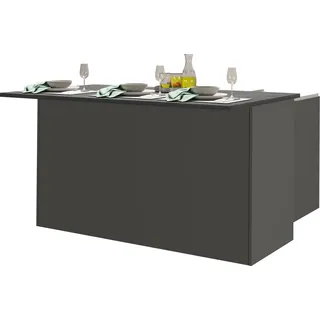 kochstation Unterschrank Kücheninsel KS-Sole 155 x 90 x 90 cm Grau