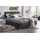 Polsterbett "Elba", grau (anthrazit), B:150cm L:210cm, Bezug Bett: Microfaser (100% Polyester) oder Strukturstoff (77% Polyester, 23% Viskose);Bonnell-Federkernmatratze: 51% Polypropylen, 39% Polyester und 10% Baumwolle;Kaltschaummatratze: 100% Polyester,