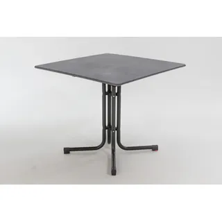 Müller DARK SLATE Gartentisch Klapptisch HPL-Platte 80x80cm klappbar