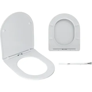 Granitan - WC-Sitz - Toilettensitz - Weiß - Absenkautomatik - EasyClean - Bad Zubehör - Weiß