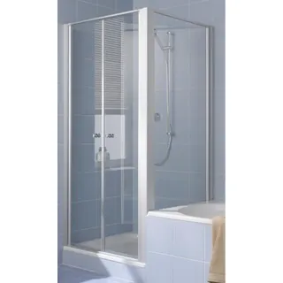 Kermi Seitenwand IBIZA 2000 TVR 08016, I2TVR080161AK, Farbe: Silber Mattglanz Echtglas klar