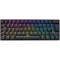 HK GAMING GK61 optische Gaming Tastatur, Gateron Optical Yellow - schwarz