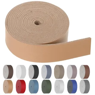 Glarks 1Pcs 25mm Breite 2m Lange Kunstlederband, helle Kamelfarbe weicher Flacher Lederstreifen Ideal für DIY Kunst, Handwerksprojekte, Traktionsseile, Taschenriemen, Möbel