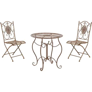 CLP Sitzgruppe Aldeano aus Eisen,antik braun - Braun