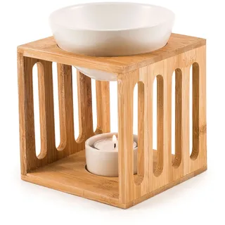 Pajoma Bambus/Keramik Duftlampe ''Wellness'' Gr. M, L 9,4 x B 9,5 x H 9,5 cm