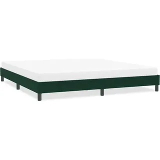vidaXL Bettgestell ohne Matratze Dunkelgrün 200x220 cm Samt - Grün