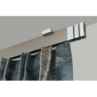 GARESA Vorhangstange FLAT 1-läufig Ø 20 mm 140 cm Silber