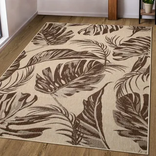 Bruno Banani »Larral, Blätter-Design auch für Balkon und Terrasse« rechteckig 3 mm Höhe In- und Outdoor geeignet, Wetterfest & UV-beständig,
