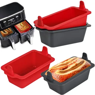 webake Brotbackform Klein Airfryer Silikon Kastenform 4 Stück 14.5 x 8.3 x 5.5 cm Silikonbackform Kastenform für Heißluftfritteuse Mini Backform Silikon Kuchenform für Brot, Kasten, Kuchen