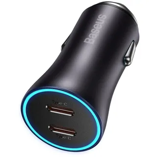 Baseus Golden Contactor Pro car charger 2x USB-C 40W (Dark Gray)