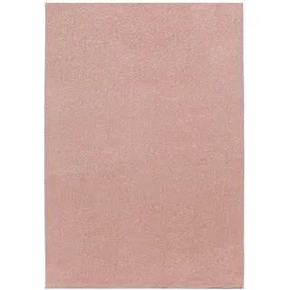 Ata Kurzflorteppich 140 cm x 200 cm rosa