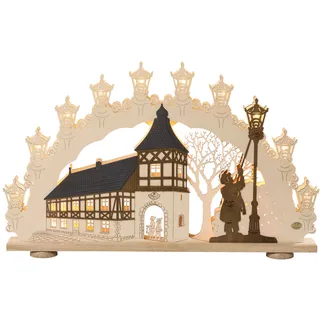 Saico Original LED Schwibbogen »3D-Lichterbogen, Altstadtromantik, Premium LED-Beleuchtung, warmweiß, BxHxT: 66x40x6 cm