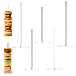 Acryl-Donut-Ständer, Bagel-Ständer, klare Dessert-Kuchen-Display, Donut-Halter für Hochzeit, Geburtstagsfeiern, süße Tische