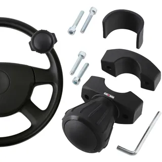 KOTARBAU® Lenkhilfe - ⌀ 5,2 cm - Universal - Lenkradknauf für Traktor - 9 cm - Lenkrad Knauf - Abnehmbar - Traktor Zubehör - PVC - Schwarz