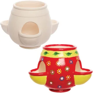 Baker Ross FX817 Keramik-Kräutergarten - 1er-Packung, Bemalen-Sie-Ihren-eigenen-Blumentopf