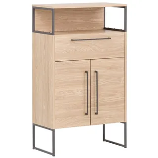 Lomadox Badezimmer Kommode LIMOGES-80 in Eiche hell Nb., B/H/T: 65,2/112,5/33,1 cm