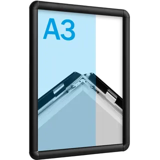 Klapprahmen A3 Standard schwarz  | 25 mm | Rondo, Aluminium