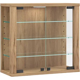Mid.you Hängevitrine , Honigeiche , Holzwerkstoff , 3 Fächer , 43x40x18 cm , hängend , Esszimmer, Vitrinen, Hängevitrinen