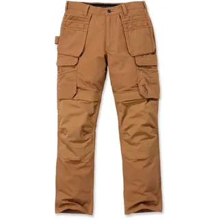 Carhartt Steel Rugged Flex Relaxed Fit Doppelfront-Cargo-Arbeitshose mit Mehreren Taschen, Herren, Braun, W36/L32
