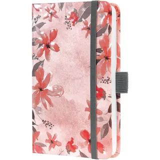 Sigel J5336 Wochenkalender Jolie 2025, Loose Florals Lilac, ca. A6, Hardcover, Gummiband, Stiftschlaufe, Einstecktasche, 174 Seiten, vegan, Buchkalender, Terminplaner