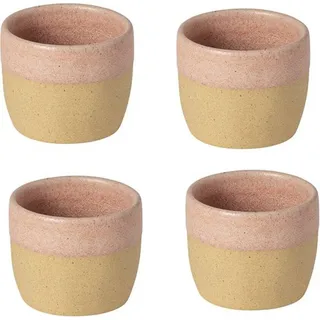 Costa Nova Arenito Espressotassen – Rosa – 4er-Set – Handgefertigt in Portugal – Espressotassen aus Steingut - Rosa