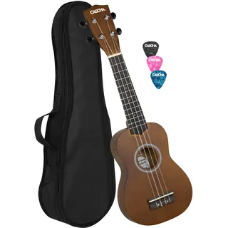 Cascha EH 3953 Soprano Ukulele with Bag and Plectrums