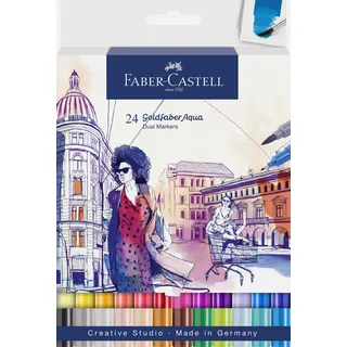 Faber-Castell - Goldfaber Aqua Dual Marker, 24er Etui