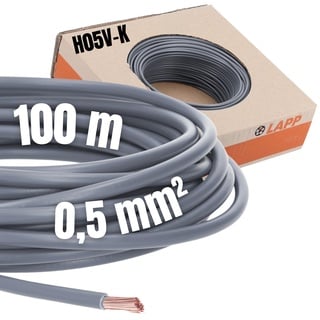 Lapp 4510061 Litze H05V-K 1 x 0.50mm2 Grau 100m