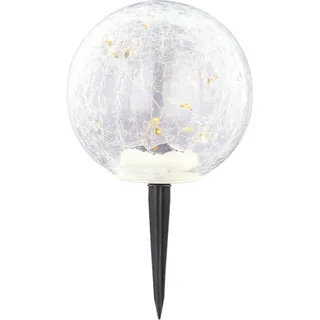 Solarleuchte Garten Kugel Glas Solarlampe Außen Außenleuchte Solar 33288 - Schwarz
