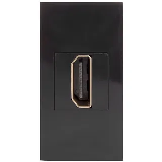 Maclean Brackets HDMI Steckdose Modulare Wandsteckdose Unterputzdose Wanddose Einbaudose Unterputz Montage (HDMI Steckdose, Schwarz)