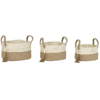 Home ESPRIT Korb-Set, natürlich, Hellbraun, Jute, modern, 41 x 30 x 33 cm (3 Stück)