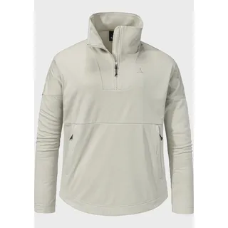Strickfleece-Pullover SCHÖFFEL "Urban CIRC Fleece Style Baguio WMS", Damen, Gr. 40, beige (9040, natur), Oberstoff: 100% Polyester, Basic, hoch geschlossener Ausschnitt, Pullover Strickfleece-Pullover