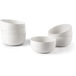 Excelsa Nordic Set mit 6 Schälchen, Keramik, Weiß, Fassungsvermögen 625 ml, Matt-Effekt