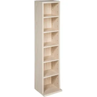 tectake Cd/Dvd Regal Juliane,90 x 21 x 20 cm,buche , Holz , 21x90x20 cm , Wohnzimmer, TV Möbel, CD-Regale